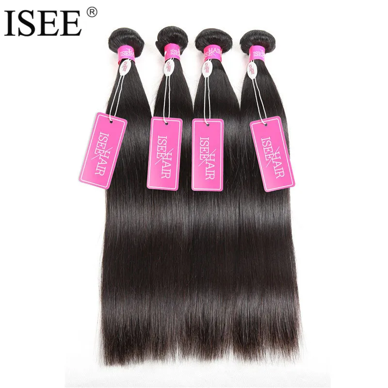 ISEE Brazilian Virgin font b Hair b font Straight 100 Unprocessed font b Human b font