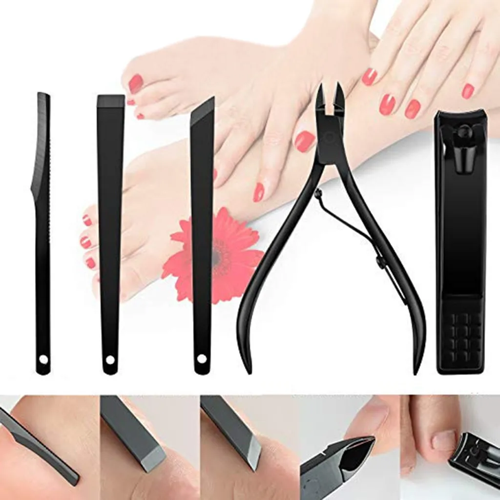 Nail Art Kits 18 Pcs Stainless Steel Personal Manicure Set Pedicure Travel Grooming Kit manicure set professional nail clipper