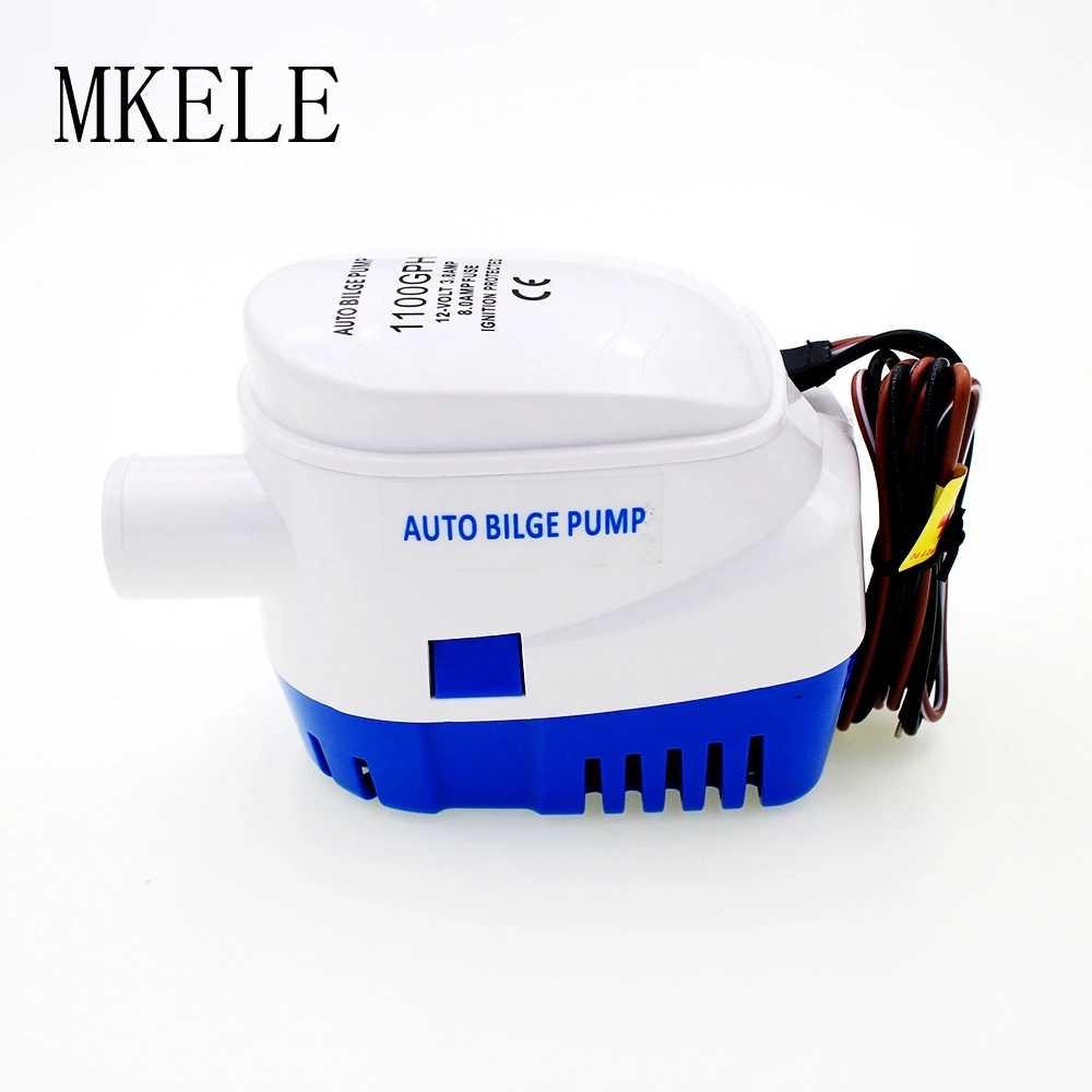 Pump 1100GPH/Automatic Water Pump 12V for Submersible Auto Pump With Float Switch Sea Boat Marine Bait Tank Fish 