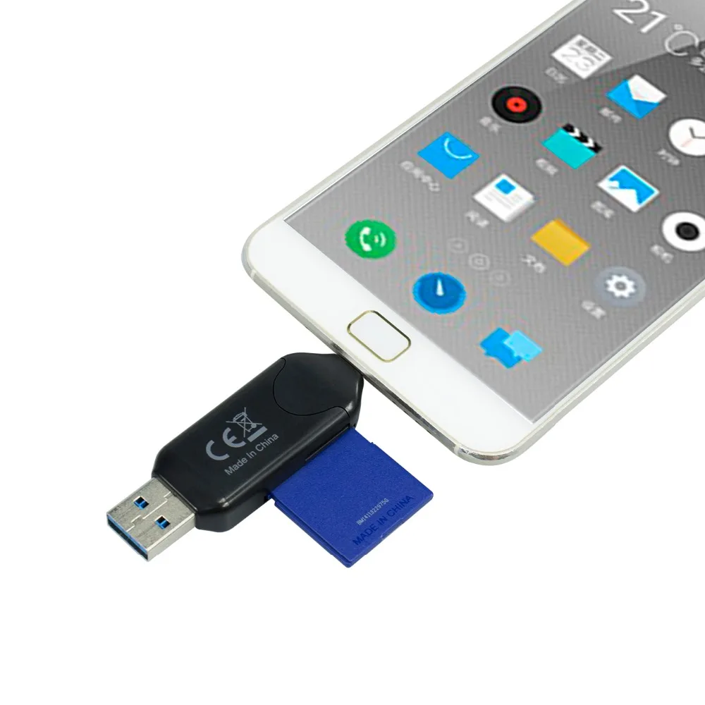 Натуральная zoweetek zw-cr03 Micro USB OTG USB 3.0 Micro SD Card Reader для смартфонов на базе Android/Планшеты с OTG Функция