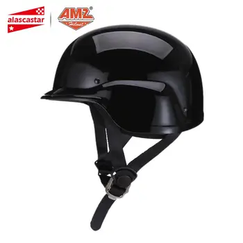 

AMZ Retro Motorcycle Helmet Casco Moto Helmet Half Face German Style Vintage Casque Scooter Helmet Motorcycle For 4 Season