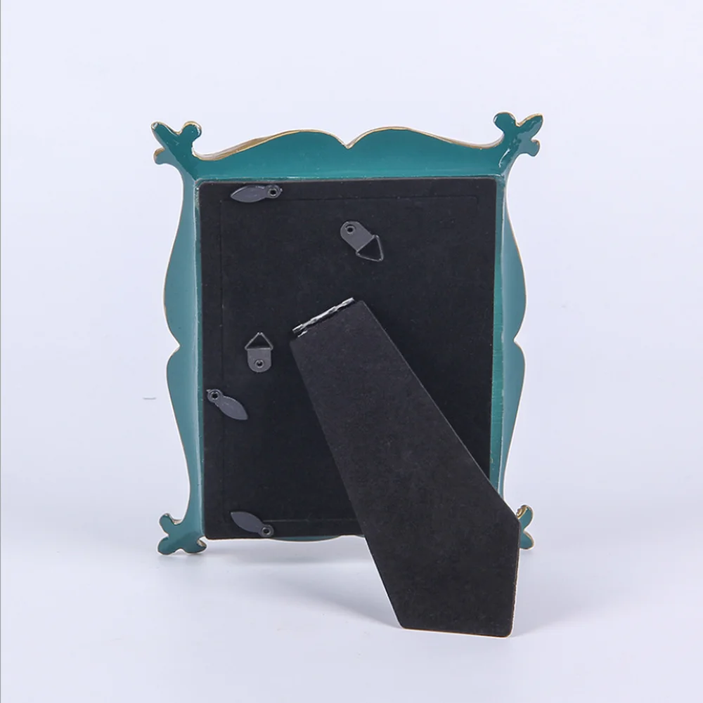 Retro Green Photo Frame European Creative Wedding Photos 6 Inch Resin Photo Frame Home Decorations Picture Frames