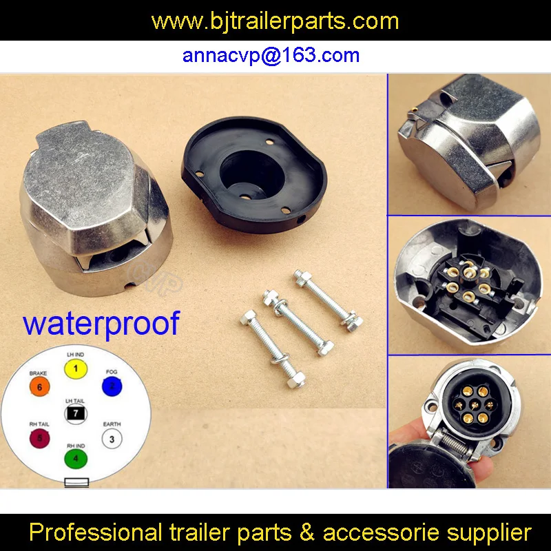 7 PIN TOWING ELECTRICS PLUG 12N TYPE NICKEL PINS FOR CARAVAN TRAILER LIGHTS