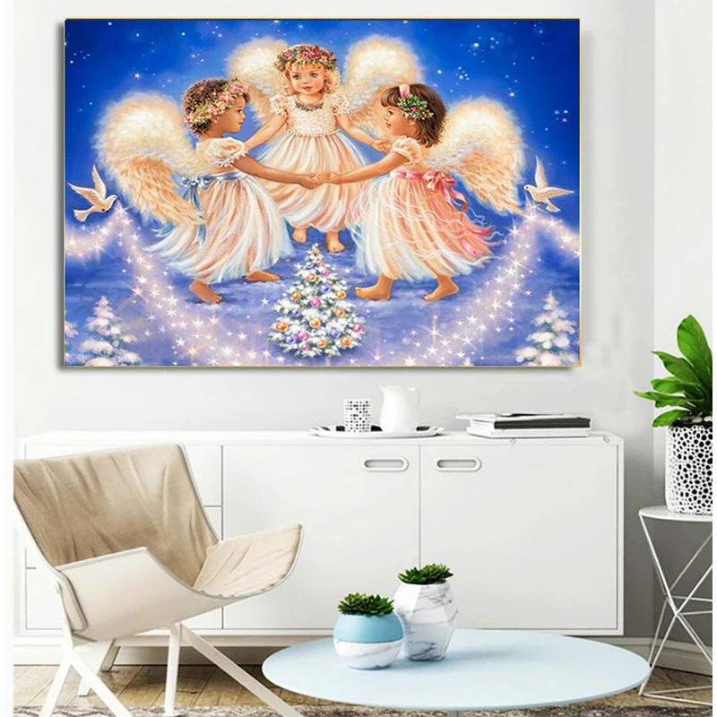 

Youran Beautiful Wedding Girl Pattern Diamond Mosaic Paintings Full Drill Round Diamond Embroidery Kit Wedding Decoration Gift