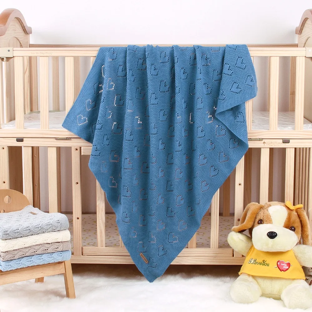 Cobertores do Bebê de Malha Moda Recém-nascido Sólida Criança Infantil Sofá Cama Colchas 100*80cm Crianças Cobertor Engraçado Carrinho Cor 7 Mamãe e Bebê