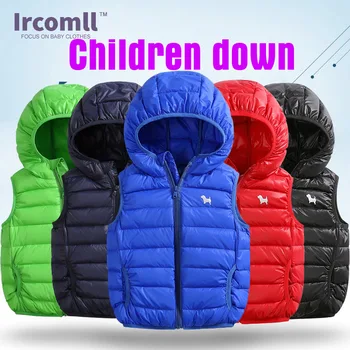 

2018 Newest Children Down Jacket Light And Thin Hooded Kids Boys Vest and Waistcoats Sports Casual Clothes