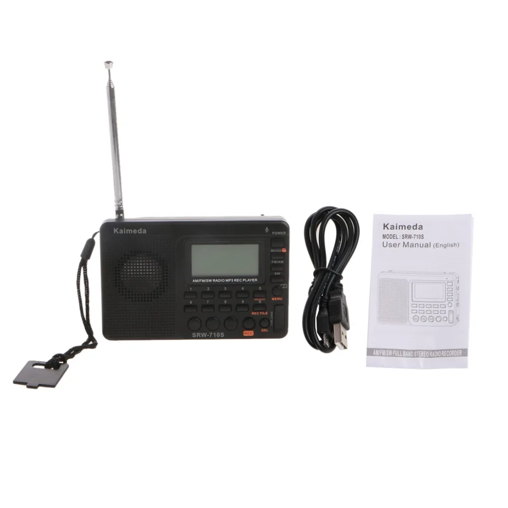 

Digital Tuning LCD Receiver TF MP3 REC Player Portable AM FM SW Full Band Radio