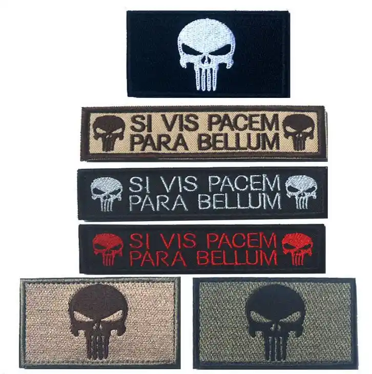 Embroidery Punisher Patch Cloth Skull Tactical Patch Military Si Vis Pacem Para Bellum Armband Hook And Loops Morale Badge Hooking Minnows Hook Canvasbadge Aliexpress Embroidery Punisher Patch Cloth Skull Tactical Patch Military Si Vis Pacem Para Bellum Armband Hook And Loops Morale Badge Hooking Minnows Hook Canvasbadge Aliexpress