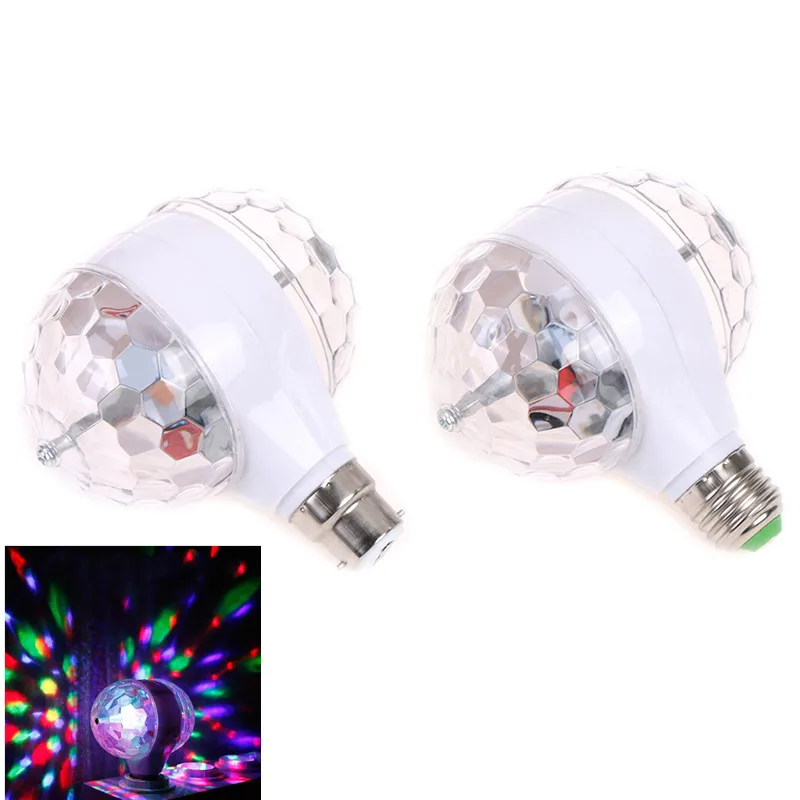 

New Magic double-Ball KTV bar disco fairy lights E27 6W RGB led Christmas lights indoor holiday party Colorful Rotating Light