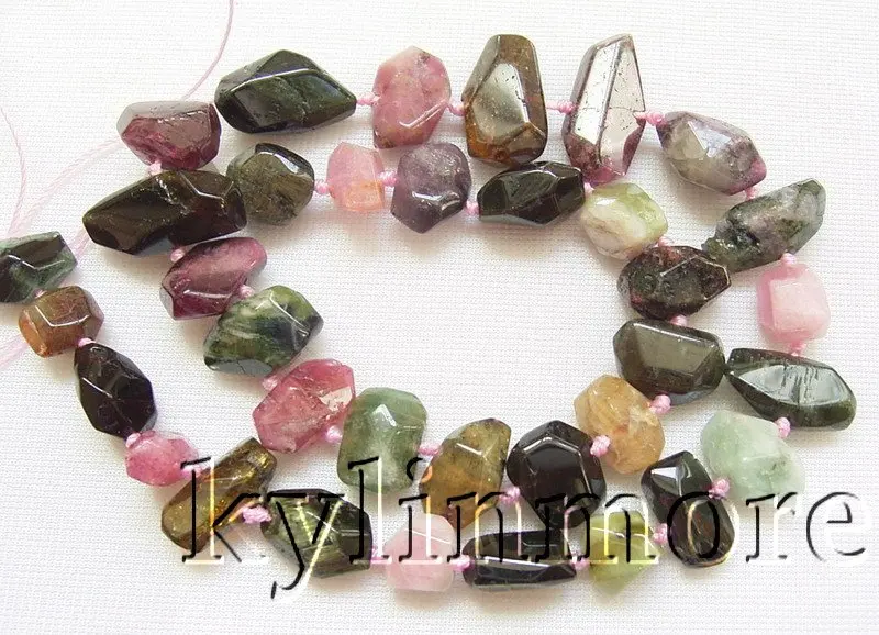

15x6mm Natural Tourmaline Faceted Fancy Beads