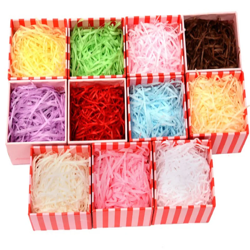 

20g/bag Multicolor Shredded Crinkle Paper Raffia Craft Present/Candy Box/Gift Box Filling Material Wedding Party Decoration