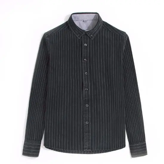 Fashion New 2019 Men Long Sleeve Shirts Male Striped Full Cotton Comfort Camisa Masculina  Shirt Casual Male Shirt Tops 3X
