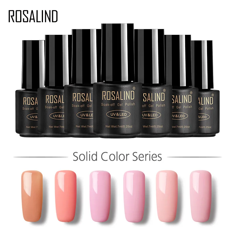 

ROSALIND 7ML Color Nail Gel Polish Set UV Hybrid Gel Varnish For Nail Art Semi Permanent Manicure Gel Nail Polish Lacque