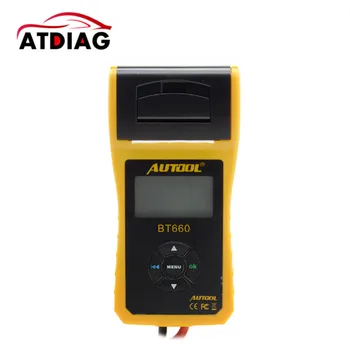 

AUTOOL Multi-language BT660 Battery Tester BT-660 car battery tester BT 660 tester with Built-in Thermal Printer