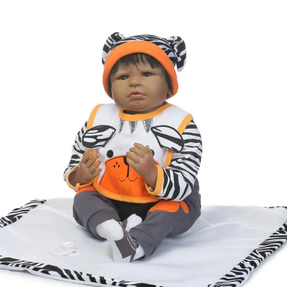 

OCADY 55 / 42 cm Reborn Baby Doll Soft Silicone Vinyl Cloth Body kids Playmate Gift For Girls Handmade Baby Lifelike Toys Doll