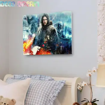 Diy Full Round Pebble Kids Diamond Embroidery Painting Rhinestones Kit Big Three Game Of Thrones Figure Mosaic Decor Hobby Gift
