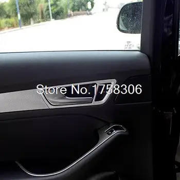 

4 pcs Car Inner door handle frame sticker/ Door Handle Cover decoration stickers for 2009-2015 Audi Q5