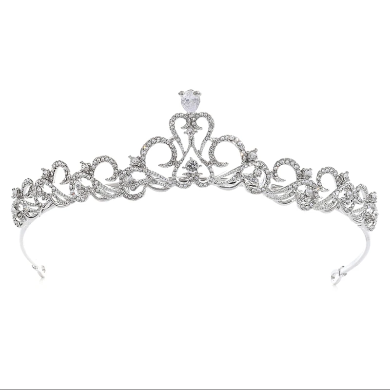 

Fashion Wedding Women Tiara Elegant Jewelry Headwear Bride Crown Zircon Luxury Gifts