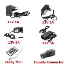 LED Power Supply 12V 1A 2A 3A 5A Adapter Driver AC 100 240V Transformer EU US