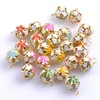 30pcs/lot Colorful Jingle Bells Gold Plated Flower Shaped for Party Christmas Decoration Handmade Accessories 14mm CP0584 ► Photo 1/6