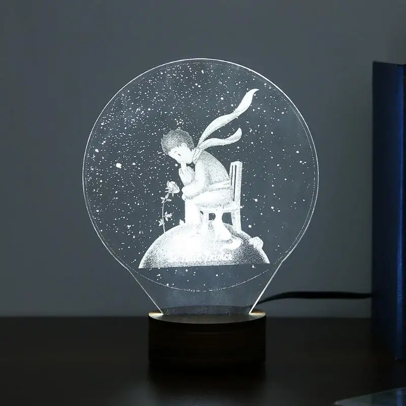 Резьба 3D светодиодный ночник с Луной USB рождественские огни атмосферные настольные лампы земля астронавт лунный свет домашний декор