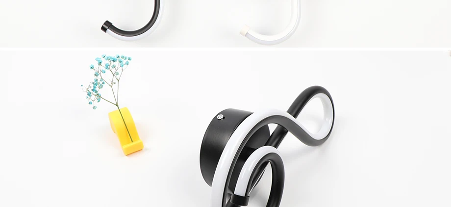 Conduziu a Lâmpada de Parede Quarto ao Lado Luz da Parede Música Forma Clef Casa Interior Sala Estar Decoração Iluminação Ac90-260v Preto - Branco 22 w 3 forma clef casa interior sala estar decoração