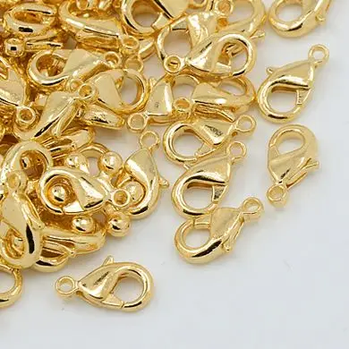 200 Pcs Nickel Free Red Copper Brass Lobster Claw Clasps Craft 10x5x3mm hole 1mm
