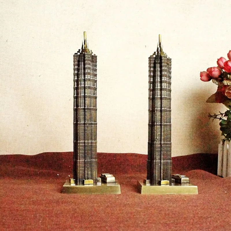 Alloy Shanghai Global Center Jinmao Building Model Figurine World Famous Landmark Architecture For Home Accessories Souvenirs | Дом и сад