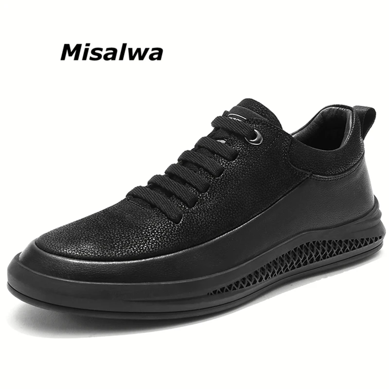 

Misalwa Luxury Shoes Men Genuine Cow Leather Men Sneakers Formal Thick Sole Soft Men Loafers Mocasines Hombre Casual Shoes