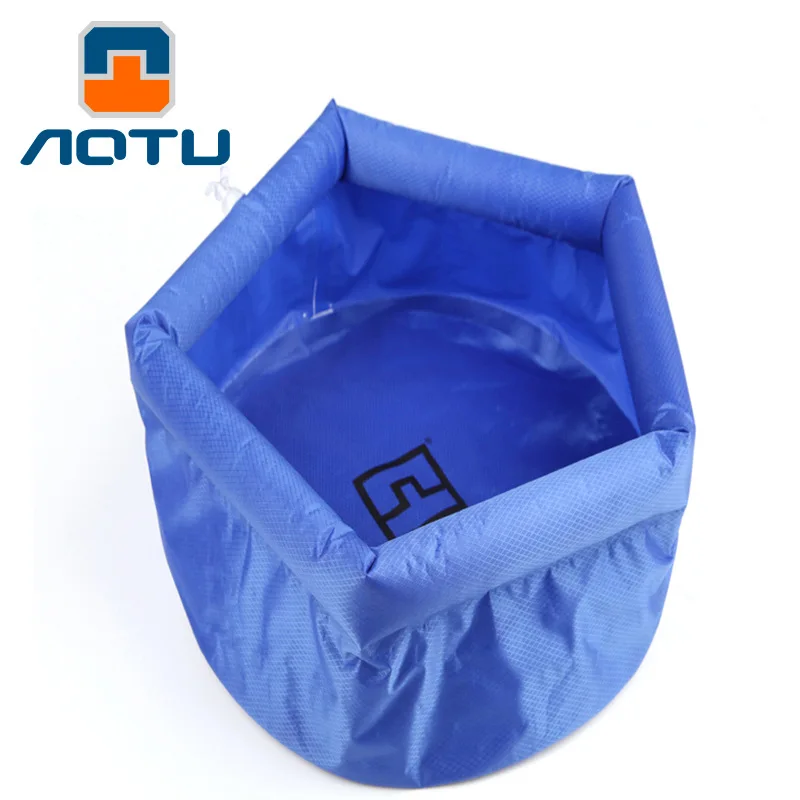 

NEW 2020 Outdoor Camping wild Ultra-light inf Folding birdbath tourism lavatory footbath thickening wash gargle water pail of 8L