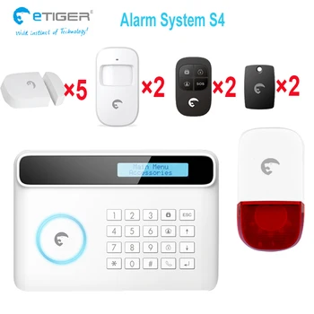 

Small flat burglar SMS notification gsm alarm kit driving burglar away security system