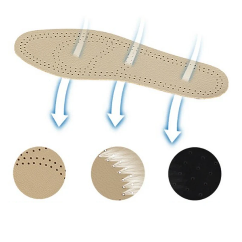 Ультратонкие дышащие дезодорирующие кожаные стельки из свиной кожи ...