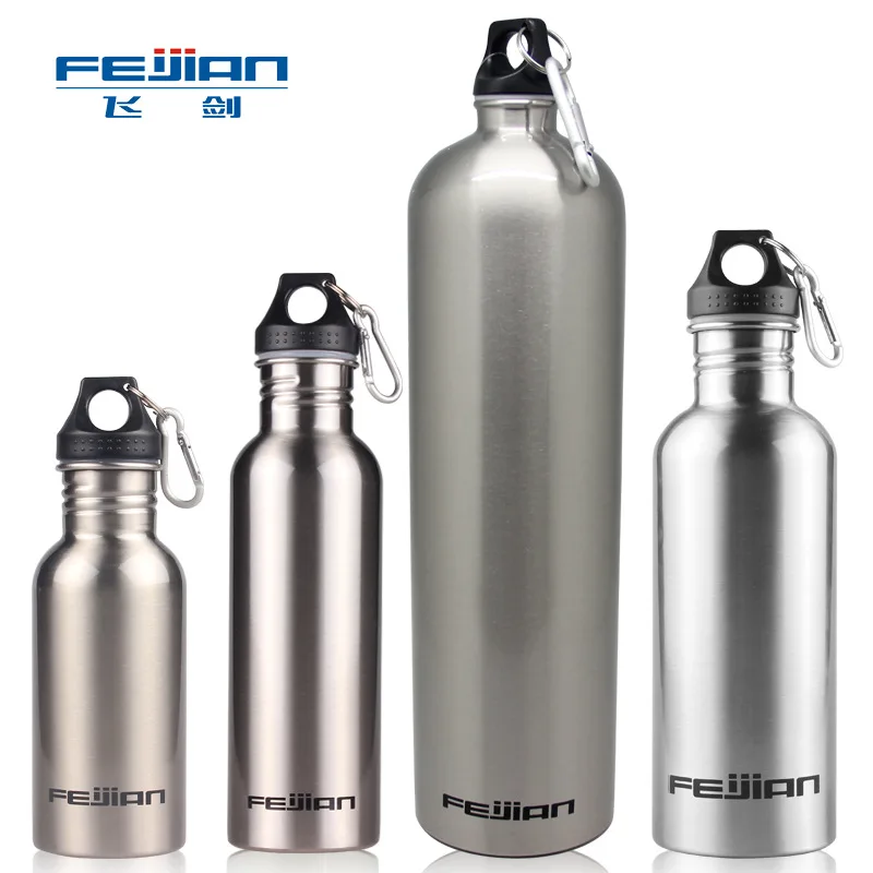 

FEIJIAN Sports Water Bottle 304 Stainless Steel Flask Wide Mouth Jar Leak-proof Canteen 750mL 1000mL 1800mL 1.8L