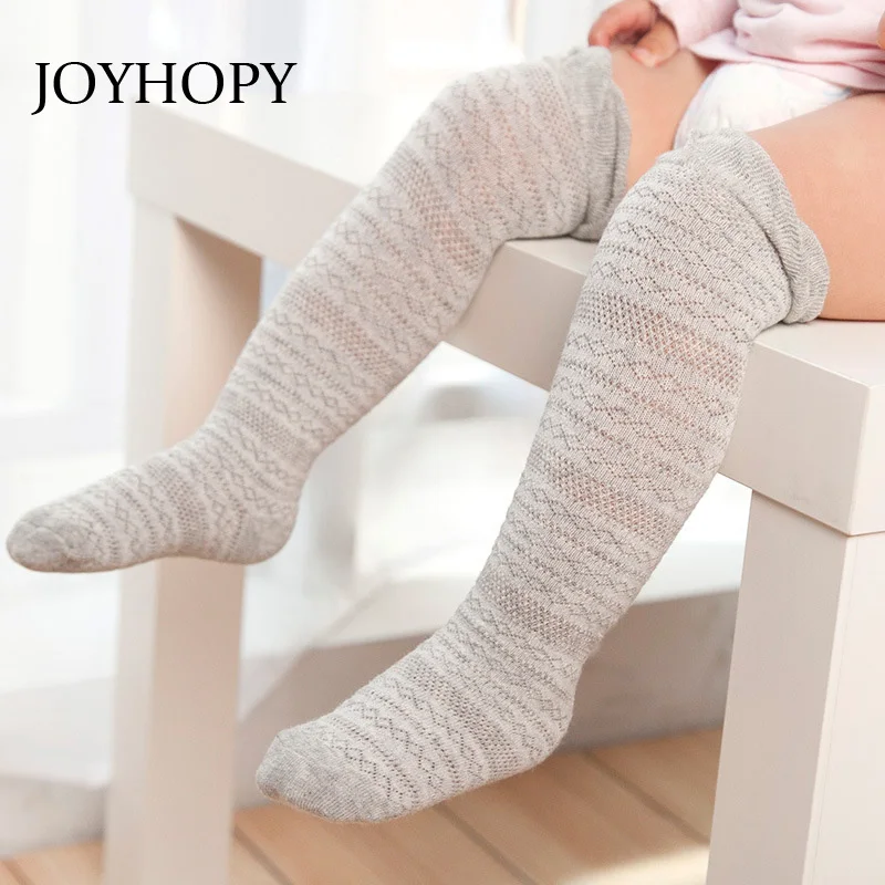 Summer Breathable Newborn Baby Girl Long Socks Cotton Summer Infant