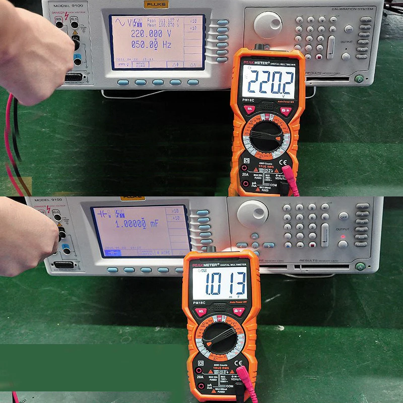 PM18 Цифровой мультиметр Измерение напряжения тока Сопротивление Емкость Частота Температура NCV живая линия тестер