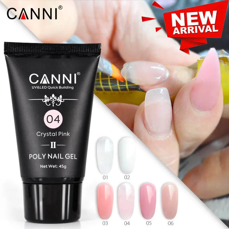 CANNI new nail art products poly nail gel builder led natural clear
