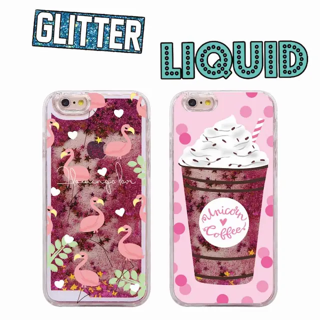 Y Flamingo Icecream Unicorn Coffee Fl Quicksand Glitter Y Flamingo Icecream Unicorn Coffee Fl Quicksand Glitter Liquid Hard Case For Iphone 7 7plus 6