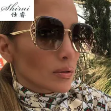 Стимпанк Квадратные Солнцезащитные очки Для женщин Роскошные Брендовая дизайнерская обувь кристалл алмаза Солнцезащитные очки женские негабаритных градиент УФ Goggle