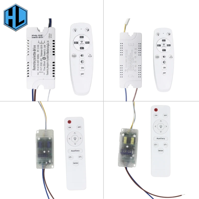 

1 set 2.4G intelligent / infrared stepless LED driver lighting transformer power adapter with controller for LED ceiling light