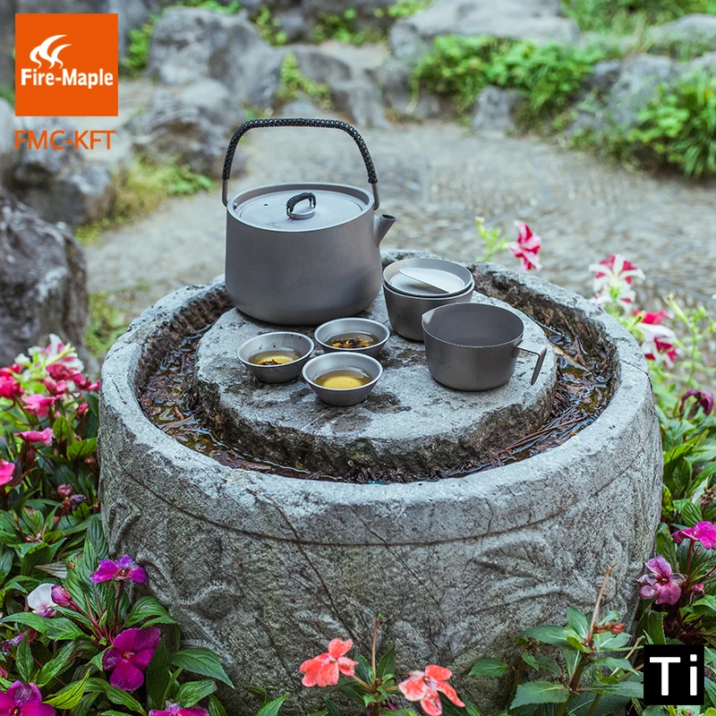 Fuego de arce de titanio Kung Fu té Camping Ultra luz al aire libre Camping verter filtrado beber taza 208G FMC-KFT