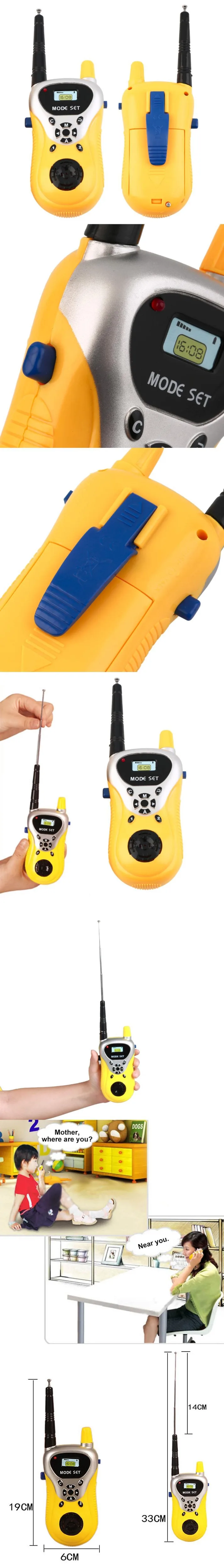 1 пара желтый домофон электронная игрушечная рация ребенок мини портативный телефон игрушка портативный двухсторонний радио домофон беспроводной