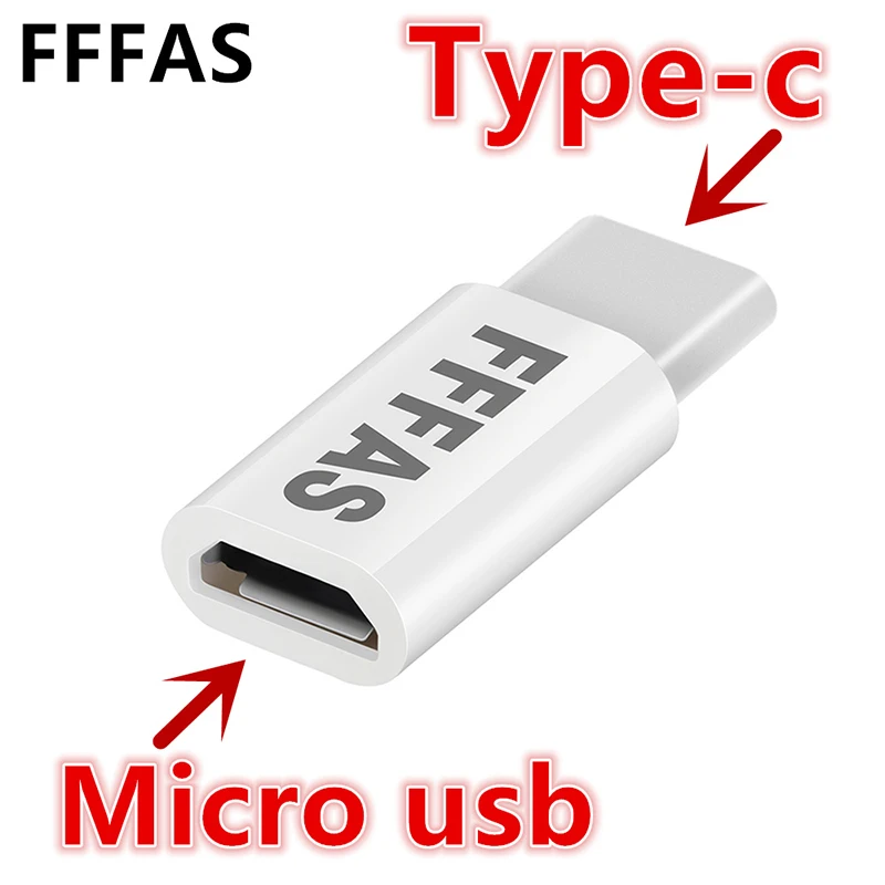 

FFFAS Type-C Cable Adapter Micro USB to Type C Fast Charger Android Charging Data Converter for Xiaomi HuaWei HTC Samsung letv