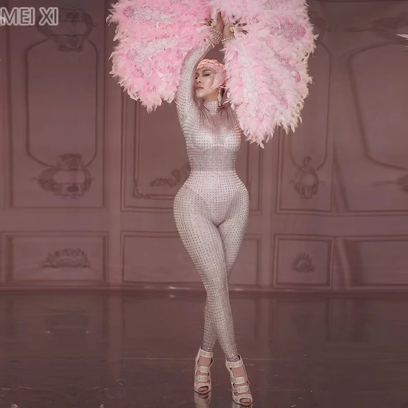 pink rhinestone jumpsuit
