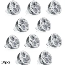 10 шт./лот 3*3 W Светодиодный прожектор MR16 теплый белый свет, холодный белый Цвет 3 светодиоды светодиодный светильник лампочка для прожектора точечные лампы 12 V для дома, отеля, 9 Вт