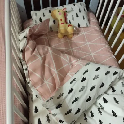 

Promotion! 3PCS crib bed linen baby Bedding set,without filling ,include(Duvet Cover/Sheet/Pillow Cover)