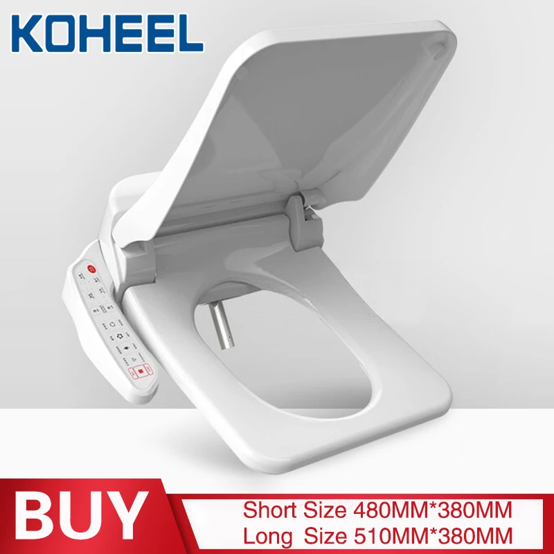 KOHEEL square smart toilet seat cover electronic bidet toilet bowls seat heating clean dry intelligent lid for bathroom