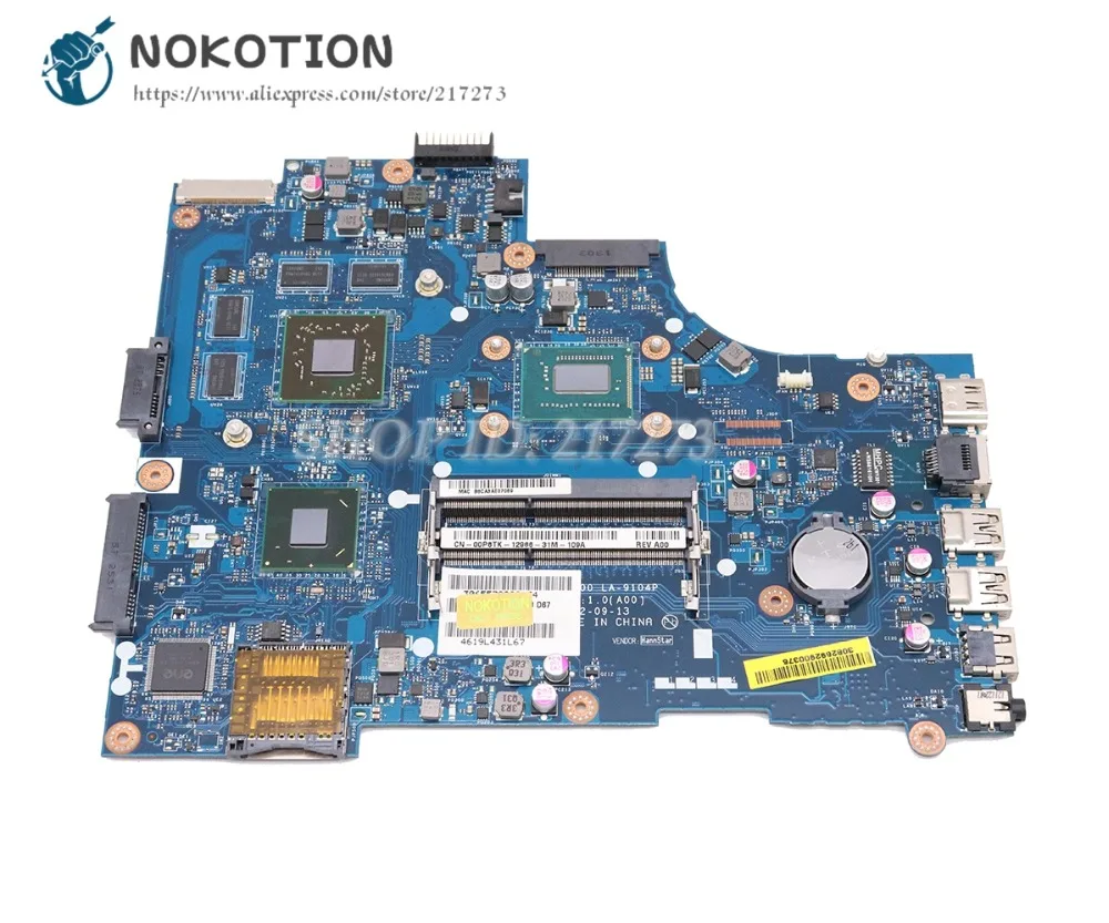 NOKOTION CN-00P6TK 00P6TK VAW00 LA-9104P для Dell Inspiron 15 3521 Материнская плата ноутбука HD7670M SR0XF I3-3227U Процессор