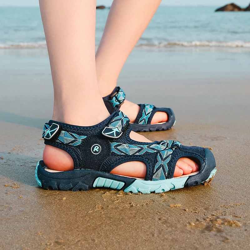 FONIRRA Kids Fashion Sandals 2019 Color Matching Design Breathable Sport Running Outdoor Boy Closed Toe Beach Sandals Shoes  654