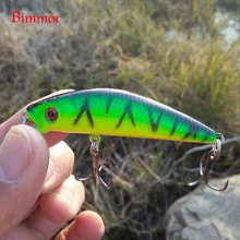 Brand Lifelike 3D Eyes Minnow Fishing Lure 7CM 8 5G 6 Hooks Fish Wobbler Tackle Crankbait