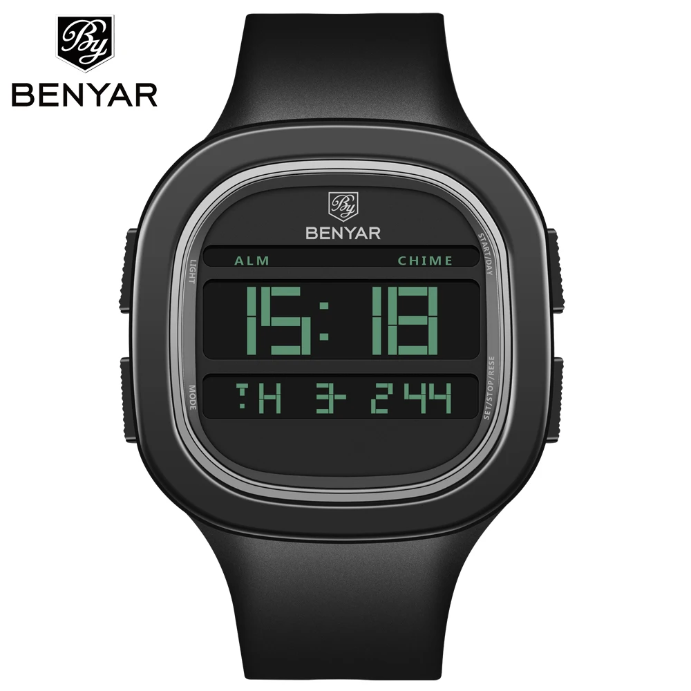 2019 BENYAR мужские часы Топ бренд Роскошные спортивные электронные цифровые